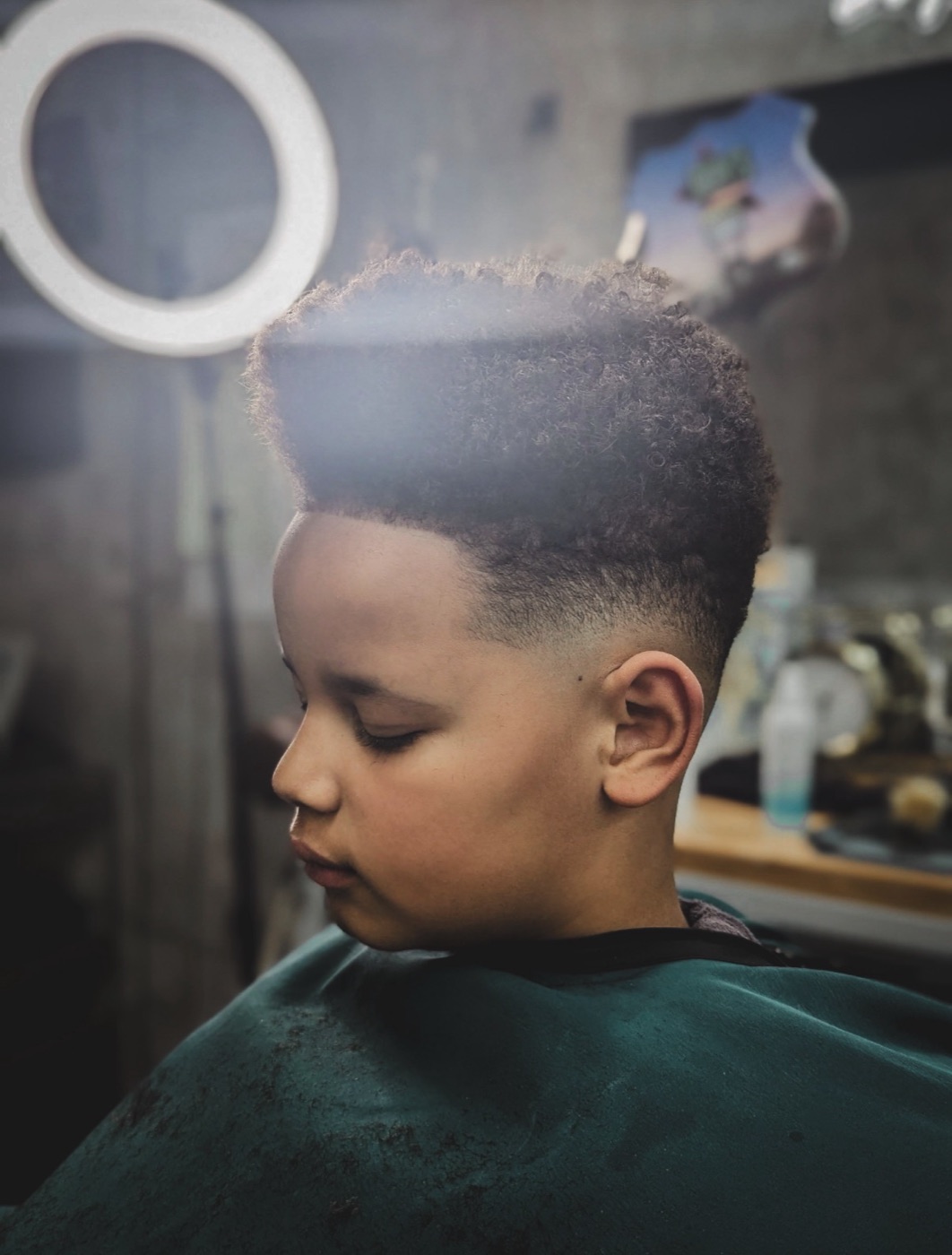 Kids' curly fade